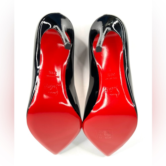 CHRISTIAN LOUBOUTIN Pigalle Follies 100mm Black Patent Leather Pumps EU 39.5 - Picture 7 of 12
